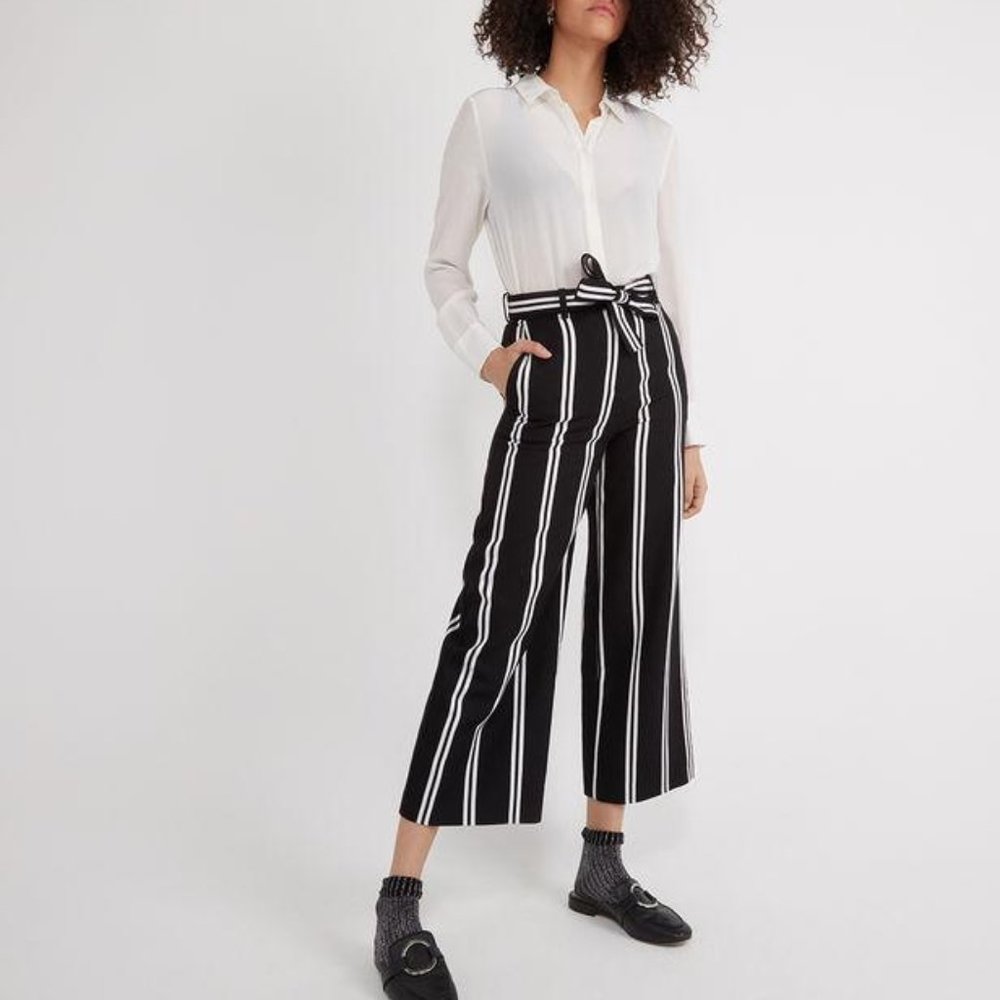 MAJE [NWT] "Pakila" Woven Wide-Leg Trouser - Picture 6 of 9